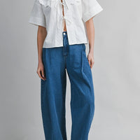 Romantic Eyelet Peter Pan Collar Blouse