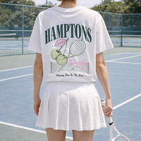 Hamptons Tennis Club Oversized Graphic T-Shirt