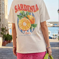 Sardinia Italy Oversized Graphic Tee