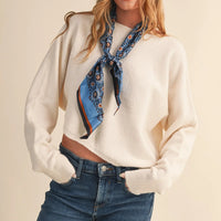 Lightweight Cropped Knit Sweater – Relaxed Fit Soft Pullover
