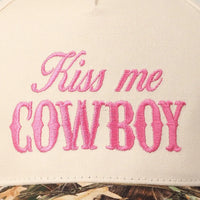 Kiss Me Cowboy Camo Trucker Hat