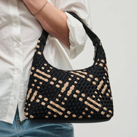 Modern Woven Neoprene Hobo Shoulder Bag