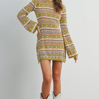 Multicolored Crochet Dress