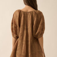 Eyelet Loose Fit Romper