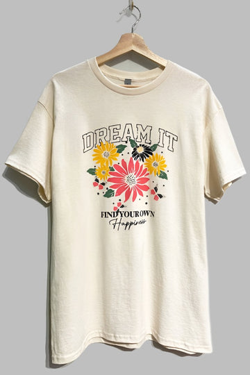 Dream it Oversized Natural T-Shirt
