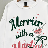 Merrier With Martini Oversized Sweatshirt