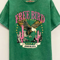 Free Bird Mineral Washed Oversized T Shirt