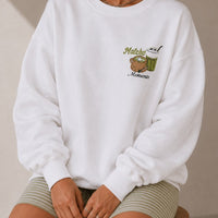 Matcha Moments Oversized Graphic Sweatshirt