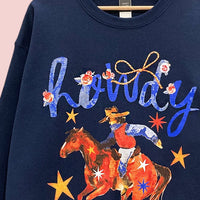 Howdy Cowboy Graphic Oversized Sweatshirt