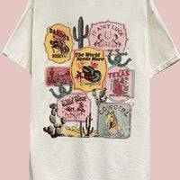 The World Needs More Cowgirls Oversized Graphic Tee