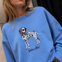 Très Chic Dalmatian Oversized Graphic Sweatshirt