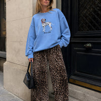 Très Chic Dalmatian Oversized Graphic Sweatshirt