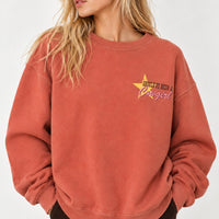 Wild West Oversized Cowgirl Graphic Sweatshirt