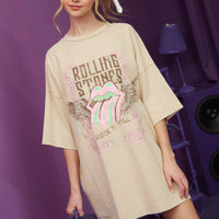 Rolling Stones Washed Graphic Dress