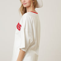 Rolling Stones Embroidery Oversized T