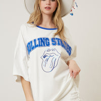 Rolling Stones Embroidery Oversized T