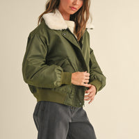 Fur Collared Bomber Jacket