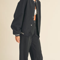 Coat Fabric Baseball Bomber Jacket