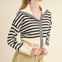 Sailor Collar Cute Sweater Cardigan