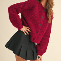 Soft Cozy Button Front Sweater Cardigan
