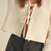Tie Front Knit Cardigan