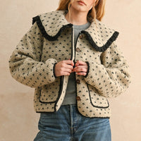 Soft Teddy Jacket with Contrast Collar