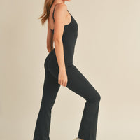 Flare Leg Basic Jumpsuit