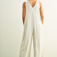 Striped Wide-Leg Jumpsuit