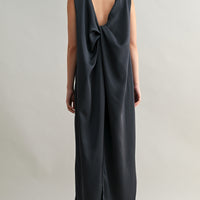 Draped Back Minimal Maxi Dress
