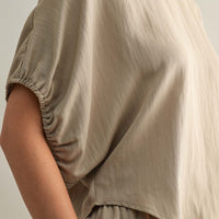 Relaxed Neutral Top and Wide Pants Set