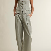 Coastal Muse Linen Blend Halter Top & Pants Set