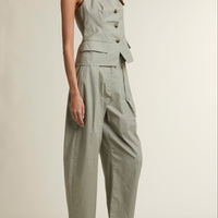 Coastal Muse Linen Blend Halter Top & Pants Set
