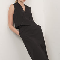 Asymmetrical Button Vest
