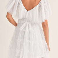 Flutter Sleeve Ruffle Mini Dress