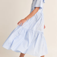 Sailor Collar Midi Dress