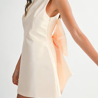 Satin Oversized Bow Party Dress