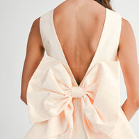 Satin Oversized Bow Party Dress