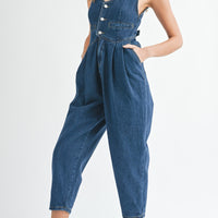Denim Vest Jumpsuit