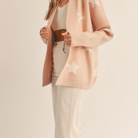 Star Open Knit Sweater Cardigan