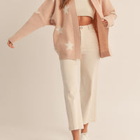 Star Open Knit Sweater Cardigan