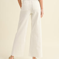 Straight Wide Leg Denim Pants
