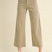 Straight Wide Leg Denim Pants