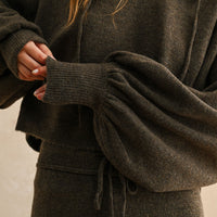 Balloon Sleeve Hoodie Sweater