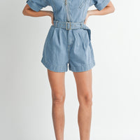 Moto Jacket Denim Romper