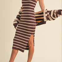 Bodycon Midi Dress and Crop Cardigan Set