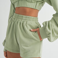 Off Shoulder Crop Top & Shorts Set