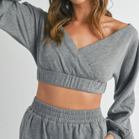 Off Shoulder Crop Top & Shorts Set