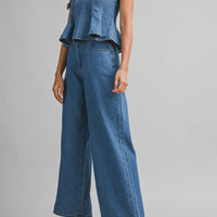 Denim Peplum Set – Effortlessly Chic & Modern
