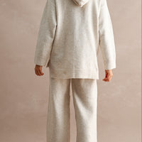 Cozy Oversized Knit Hoodie & Wide Leg Pants Matching Set
