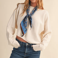 Lightweight Cropped Knit Sweater – Relaxed Fit Soft Pullover